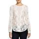 Rebecca Taylor 8210 Womens White Lace Mixed Media Long Sleeves Casual Top 2 Bhfo