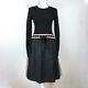 Red Valentino Black Dress Tulle Buttom Ribbed Top Bow Size S Euc