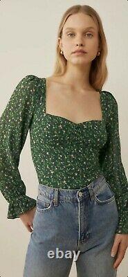 Reformation chase top blouse coriander brand new size UK 10