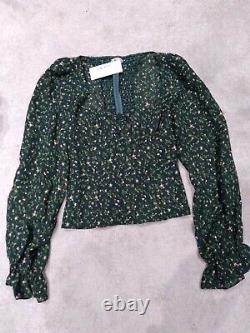 Reformation chase top blouse coriander brand new size UK 10