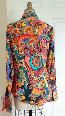 Robert Graham Priscilla Top Shirt Multicolor Size S $228 NWT