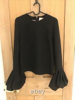 Roksanda Long Sleeve Black Top Blouse Size UK 6 RRP £695