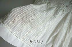 SEA NY Lace Crochet Cream Cotton Viscose Blouse Long Sleeve Top US 4 S M