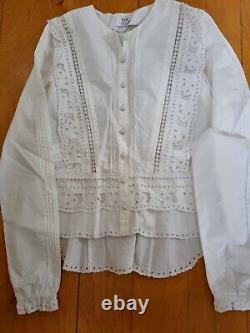SIR the label WILLOW DETAILED RUFFLE WHITE Shirt TOP SIZE 1 SMALL