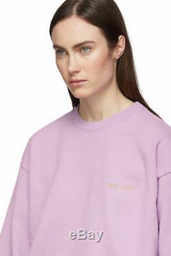SPORTY & RICH classic long sleeve sweatshirt purple top jumper round neck and M