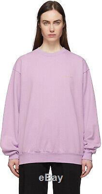 SPORTY & RICH classic long sleeve sweatshirt purple top jumper round neck and M