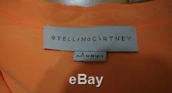 STELLA MCCARTNEY Orange 100% Silk Round Neck Long Sleeve Blouse Top 44 UK12