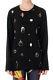 Stella Mc Cartney New Woman Black Long Sleeve Round Neck Top Made In Italy
