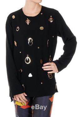 STELLA MC CARTNEY New woman Black Long sleeve Round neck Top Made In Italy