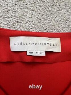 STELLA McCARTNEY Half Zip Long Sleeve Top in Coral Red Women's Size 38