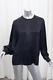 Stella Mccartney Womens $1085 Black Silk Long-sleeve Blouse Top Shirt 44/8 M Nwt