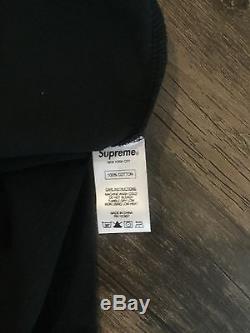 SUPREME SS'16 Navy Hooded Stripe Long Sleeve Top size M