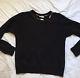 Saint Laurent Ysl Black Long Sleeve Top Sweat Shirt Zippers Cotton Size Sm