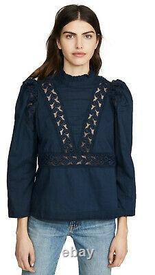 Sea New York Victoria Embroidered Puffed Long Sleeve Top Blouse SOLD OUT S XS