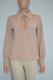 See By Chloe Nude Split Neck Collared Long Sleeve Blouse/top Withties Size 36