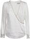 Self-portrait Crystal-embellished Satin Top White Size Uk 12 New With Tags