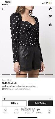 Self-portrait polka dot top uk8 brand new with tags RRP £260