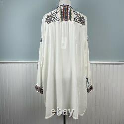Size 2X Johnny Was Embroidered Velvet Boho Peasant Tunic Top Shirt Blouse NWT