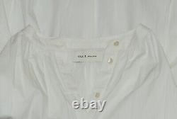 Skall Studio Elena Shirt White Buttondown Oversized Long Sleeve Tunic Top M 38