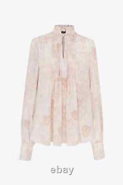 Sly 010 Kayla Blouse RRP £377 Size UK 10 FR 38 30% Silk Shirt Top Heart Swirl