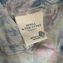 Spell & The Gypsy Collective Oasis Opal Button Down Blouse Top Sz M