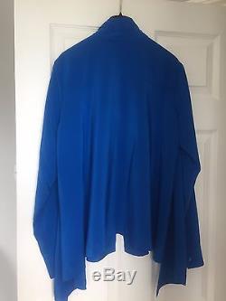 Stella McCartney Cobalt Blue Silk Blouse long tunic top with sleeves UK 12 BNWT