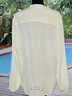 Stella McCartney Ivory Silk Long Sleeve Blouse Top XL 16 FR46