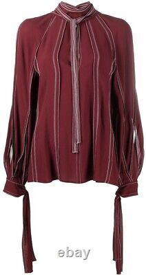 Stella McCartney Top Blouse Shirt Ramona Size UK 12 US 6 8 Ladies Redwood