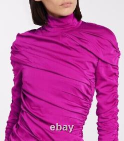 Stella Mccartney Ruched Jersey Top Amethyste / Burgundy It 34 Rrp £1500