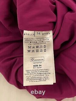 Stella Mccartney Ruched Jersey Top Amethyste / Burgundy It 34 Rrp £1500