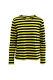 Striped Long Sleeve Top In Black And Yellow Cotton