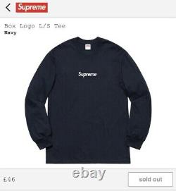 Supreme Box Logo L/S Long Sleeve Tee Navy Size Large (L) Order Confirmed DSWT