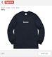 Supreme Box Logo L/s Long Sleeve Tee Navy Size Large (l) Order Confirmed Dswt