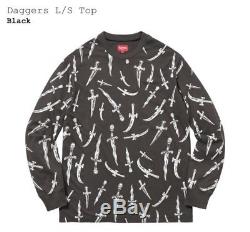 Supreme Daggers L/S Top Black and White Size XL Long Sleeve IN HAND! Extra Large