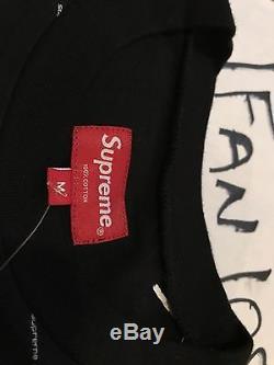 Supreme FW17 Logo Stripe Long sleeve Top Black Medium Brand New & In Hand