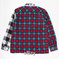 Supreme SS18 MLK Zip Up Flannel Shirt L/S top LS Tee box long sleeve Multi