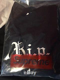 Supreme black R. I. P. Long sleeve top size L