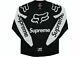 Supreme X Fox Racing Moto Jersey Top Black 2018ss Size M