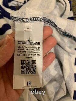 Supreme x Stone Island 1/4 Zip Long Sleeve Stripe Shirt SS16 Large