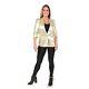 Tamsy Gold Metallic Full Sleeve Notch Neck Blazer With Front Pocket Petite-xs