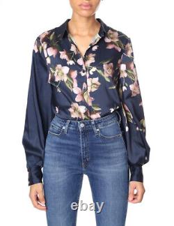 TED BAKER Arboretum blossom floral print balloon sleeve blouse shirt top 2 10 S