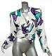 The Attico Jeweled Buckled Belted V-neck Long-sleeve Top Blouse It40 Us4 S New