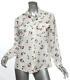 The Kooples White Cherry Print Cotton+silk Long Sleeve Shirt Blouse Top 1 S New