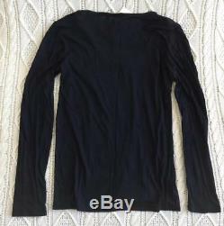THE ROW Womens BAXERTON Black Long-Sleeve Scoop-Neck Top Shirt Blouse XS NEW