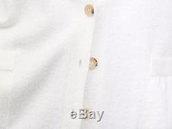 THE ROW Womens Cream Long Sleeve Cashmere Cardigan Sweater Top Blouse S