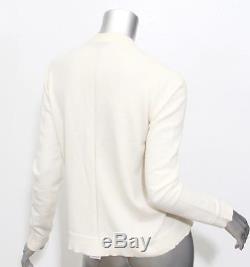 THE ROW Womens Cream Long Sleeve Cashmere Cardigan Sweater Top Blouse S
