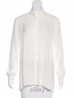 THE ROW'carlton blouse' top long sleeve shirt top ivory off white collar XS