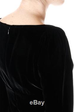 TOM FORD New Woman black Velvet Long Sleeve Top Made in Italy