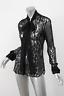 Tom Ford Womens Black Lace Long-sleeve Bow Tie-neck Blouse Top Shirt 40/4 New