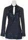 Tory Burch Midnight Navy Embellished Long Sleeve Tunic Top